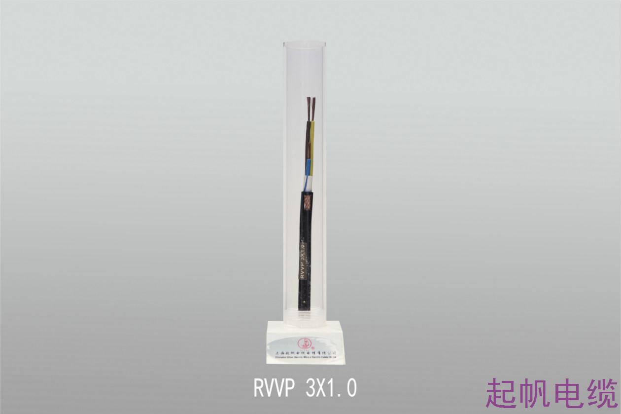 聚氯乙稀絕緣聚氯乙稀護(hù)套軟<font color='red'>電纜</font>RVVP 3X1.0